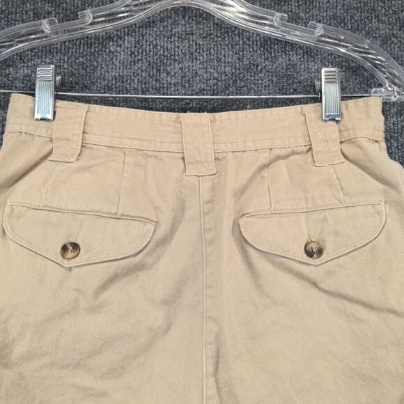 NOBO No Boundaries Womens Pleated Chino Shorts Tan Size 9/10 Pockets Cotton - Picture 8 of 11